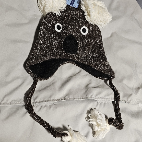 Koala Bear Design Knitted Beanie Hat - Picture 3 of 3